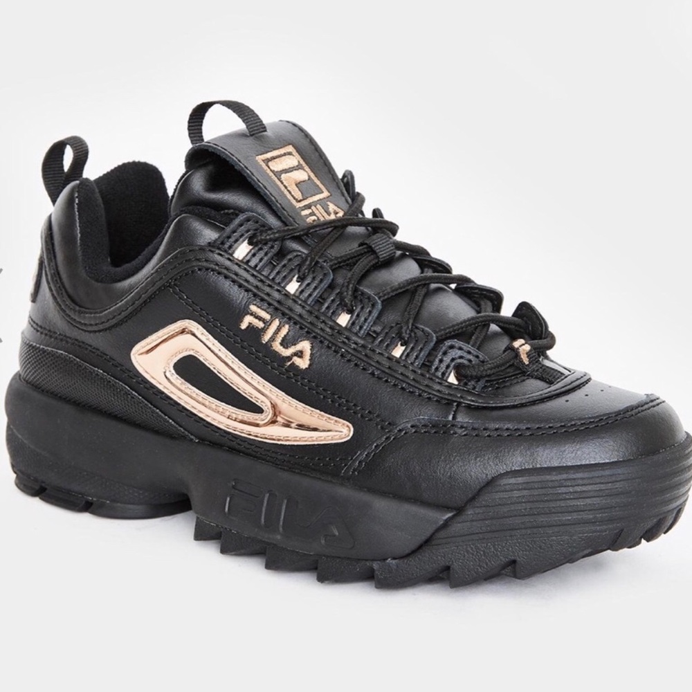 COPY - Fila Black Disruptor 2 Metallic Accent Sne…